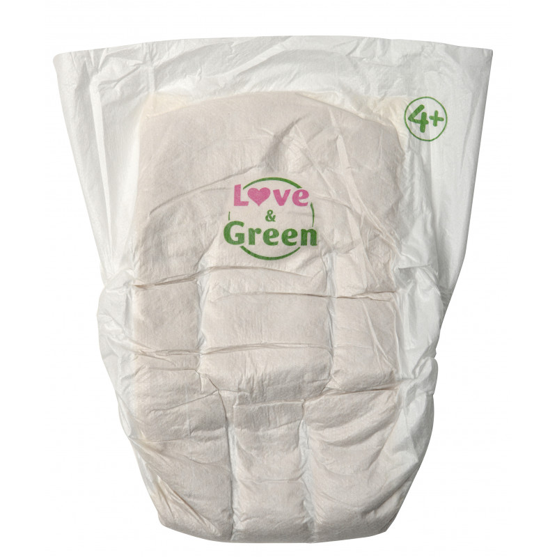 Love and Green Pack 6x44 Couches jetables taille 1 (2 à 5 kg)