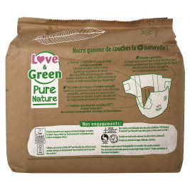 Pure Nature Couches certifiées Ecolabel et hypoallergéniques T1 x 32