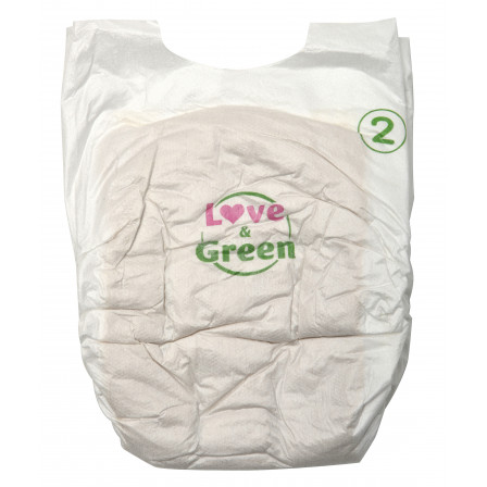 Love and Green, Pure Nature, Taille 2, couches hypoallergéniques x 35 