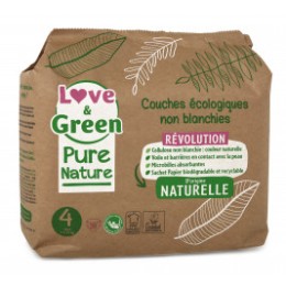 Love and Green, couches hypoallergéniques, Pure Nature, Taille 4 x 38  