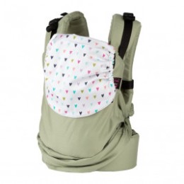 Emeibaby Easy Babysize Patinagreen Hearts - Porte-bébé hybride