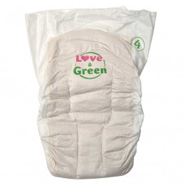 Love and Green Pack 6x23 disposable Diapers size 1 (2 to 5 kg)