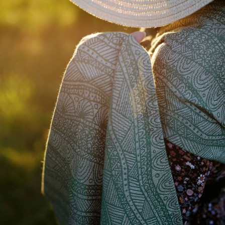 Little Frog Ring Sling - Green Linen Harmony