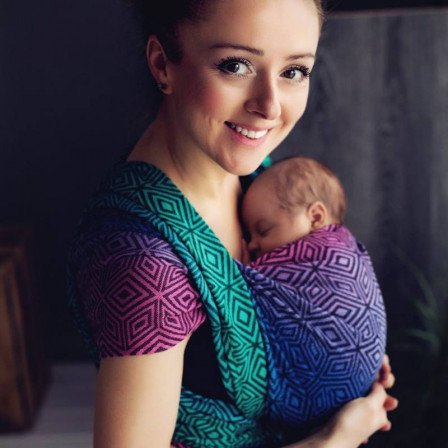 Little Frog Baby wrap - Dark Aurora Cube