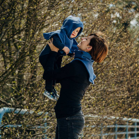 Lennylamb Cache-col Pour Deux en Polaire Bleu