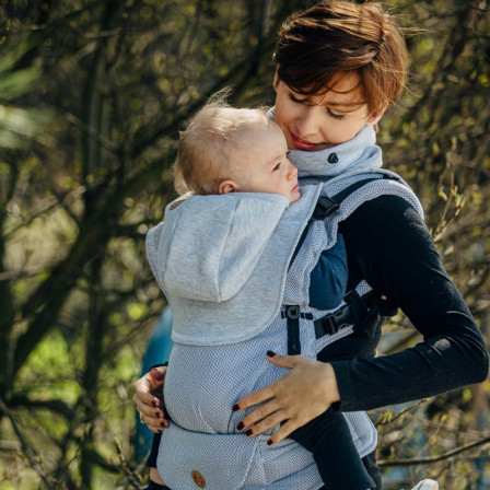 Lennylamb Cache-col Pour Deux en Tissu Tricoté - Gris Chiné