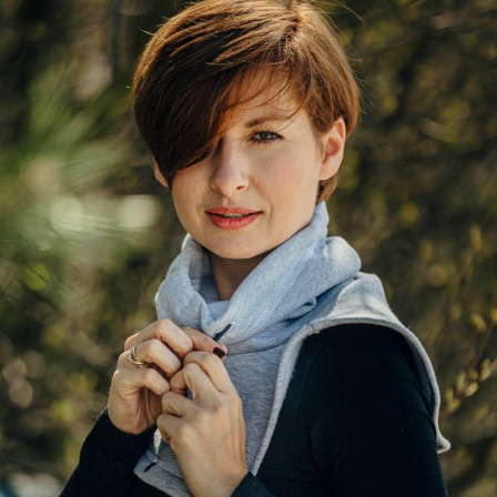 Lennylamb Cache-col Pour Deux en Tissu Tricoté - Gris Chiné