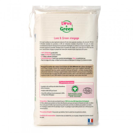 Love & Green BIO Cotons Maxi Carrés x70