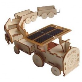Maquette en bois  train solaire Héliobil
