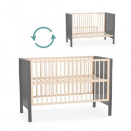 KinderKraft Mia - Lit bébé en bois évolutif