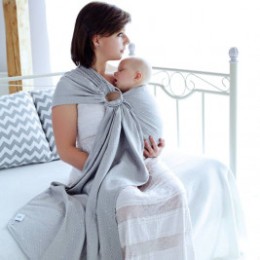 Little Frog écharpe de portage Ring Sling - Grey Cube