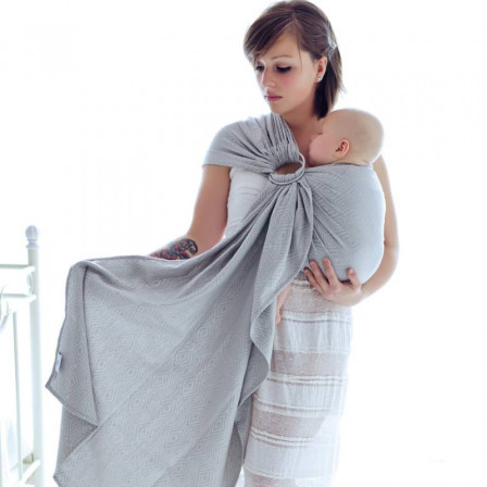 Little Frog Baby ring sling Grey Cube