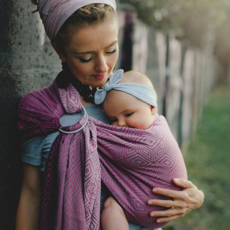 Little Frog écharpe de portage Ring Sling - Peony Cube