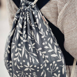 Limas sac à cordon – Flora Cool Grey