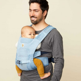 Ergobaby porte-bébé Aerloom Bleu Ciel Portage ventral