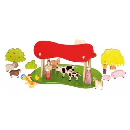 Vache debout noire Holztiger