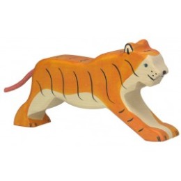 Tigre marchant en bois Holztiger