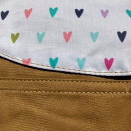Emeibaby Easy Babysize Hearts Mustard - Porte-bébé hybride
