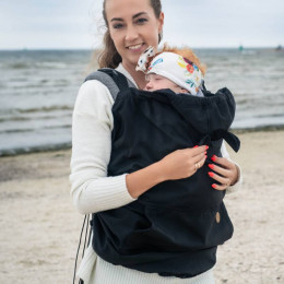 Cover for baby carrier/wrap - Softshell Black Lennylamb