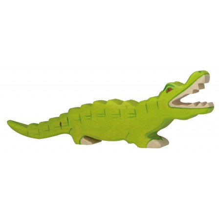 Crocodile en bois Holztiger