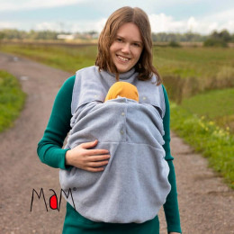 MaM Couverture Snuggle - Insert Grand Froid et Double Col - Silver Cloud