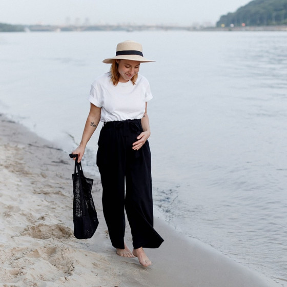 Love And Carry Pantalon large de grossesse taille haute Love and Carry