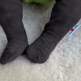 Manymonths Slippers portage adjustable wool - Foggy Black