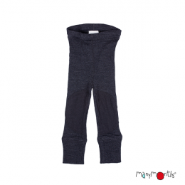 ManyMonths Longies Legging en laine avec patchs genoux - Foggy Black