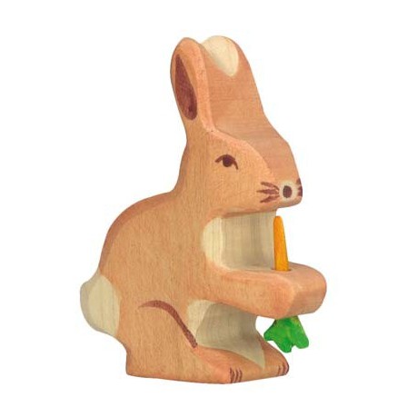 Lapin avec carotte Holztiger