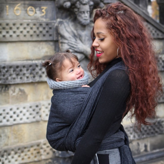 Yaro Slings Jeans Grey Black - Ring Sling