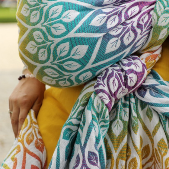 Yaro La Vita Trinity Caribbean Rainbow Tencel Linen - Ring Sling Tissé