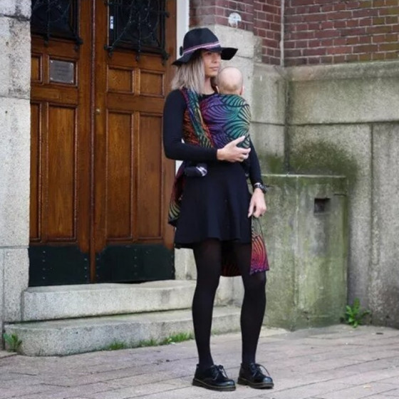 Yaro Dandy Black Automn Rainbow - Écharpe de portage tissée