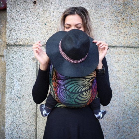 Yaro Slings Dandy Black Automn Rainbow - Écharpe de portage tissée