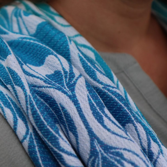 Yaro Slings La Fleur Trinity Atlantic Rainbow Linen Hemp - Écharpe de portage tissée