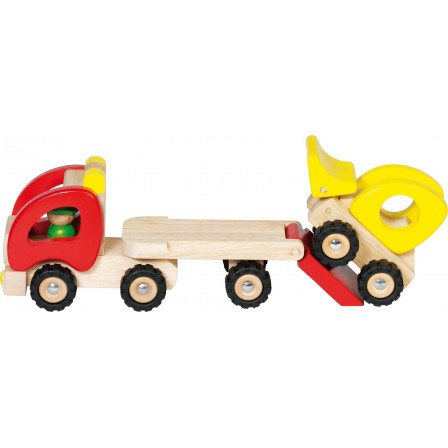 Camion plateau et tracteur en bois par Goki