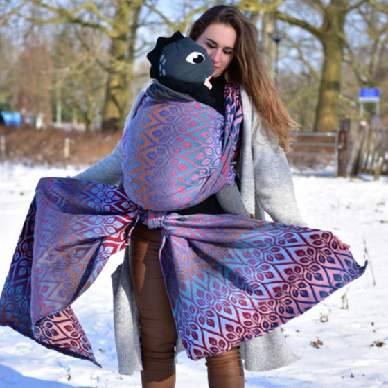 Yaro La Vita Trinity Lavender Rainbow High Wool - Écharpe de portage