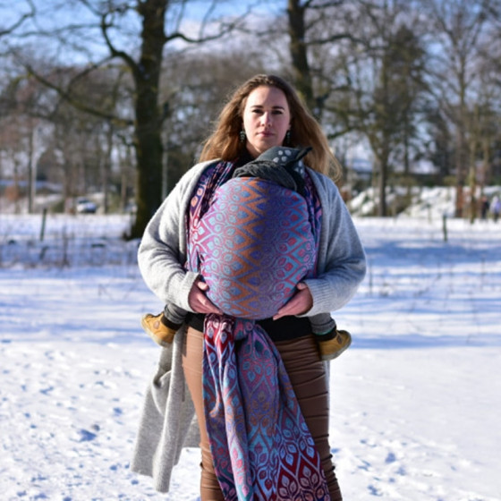 Yaro Slings La Vita Trinity Lavender Rainbow High Wool - Écharpe de portage tissée
