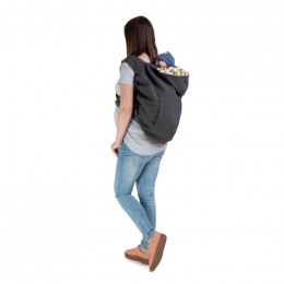 Naturiou babywearing cover Softshell Graphite 3-in-1
 Couleur de capuche-Moutarde