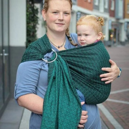 Yaro Slings Turtle Emerald-Black - Ring Sling
