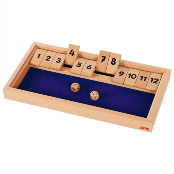 Goki Shut the Box Grand modèle Bleu - Jeu de dé