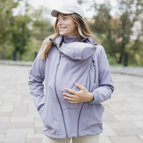 Love and Carry Veste 4 en 1 de Portage et de Grossesse Softshell Lavender grossesse