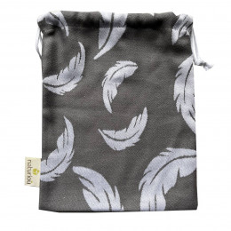 Naturioù Plumes - Sac à cordon en bambou tissu jacquard