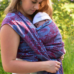 Yaro Slings Chrys Ultra Burgundy Sky Linen - Ring Sling