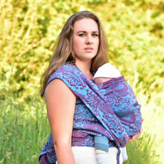 Yaro Chrys Ultra Burgundy Sky Linen - Ring Sling Tissé