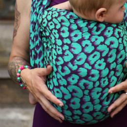 Yaro Pussycat Ultra Purple Green All Tencel - Ring Sling Tissé
