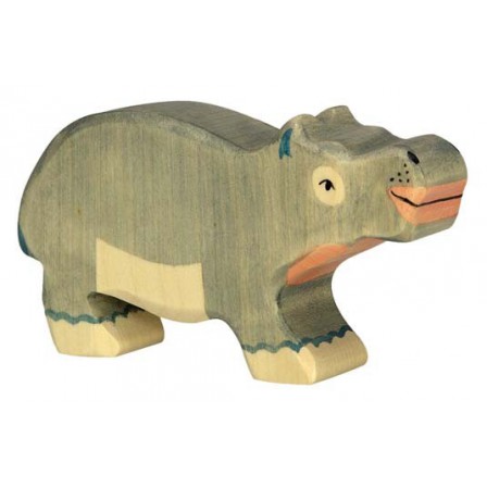 Petit Hippopotame  en bois Holztiger