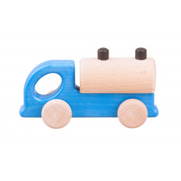 Wooden Truck Tanker Toy Lobito - Bleu marine