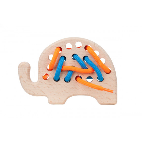 Wooden Lacing Toy Animal Lobito