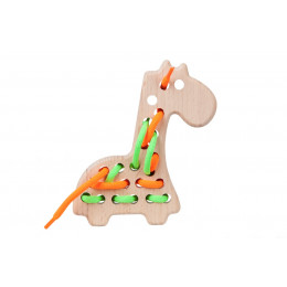 Wooden Lacing Toy Animal Lobito - Naturel - Giraffe