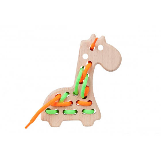 Wooden Lacing Toy Animal Lobito